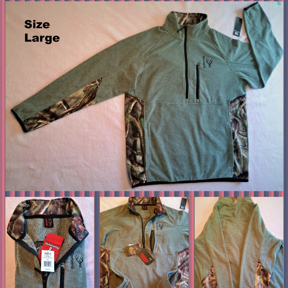 Large Tricot Fleece Half-Zip Pullover